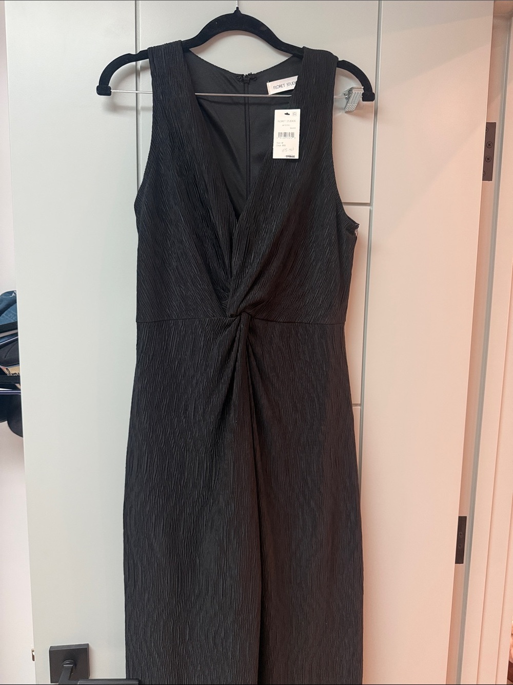 Sleeveless Black Twist-Front Women's jumpsuit